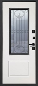 Каллипсо 10 см  Букле графит, Муар 8019 * под заказ